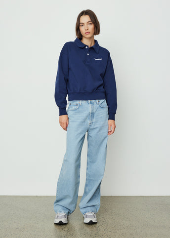 Serif Logo Embroidered Polo Shirt