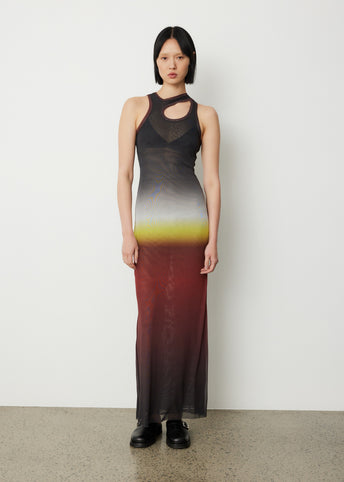 Mesh Tank Top Maxi Dress