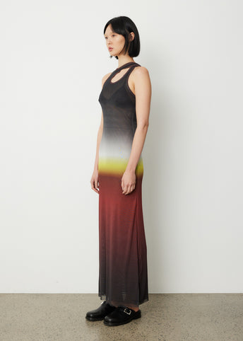 Mesh Tank Top Maxi Dress