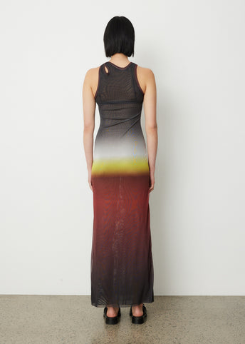 Mesh Tank Top Maxi Dress