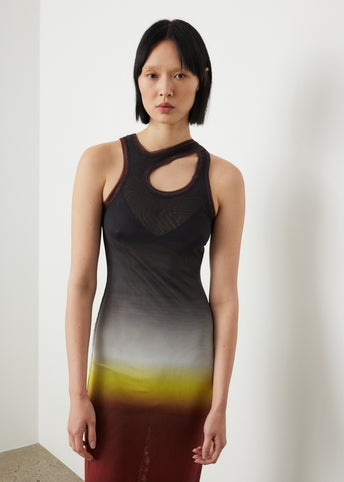 Mesh Tank Top Maxi Dress