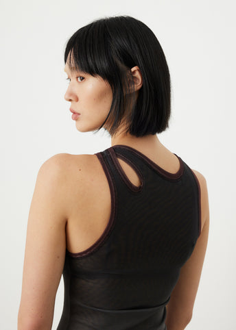 Mesh Tank Top Maxi Dress