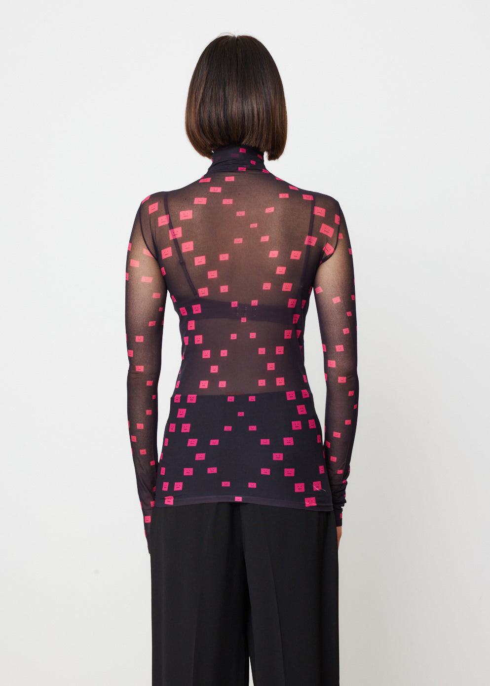 Denise Mesh Roll Neck Top