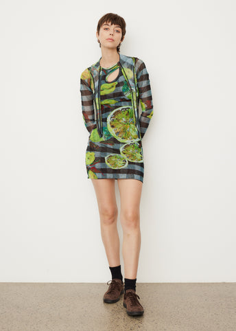 Mesh Tank Hooded Dress
