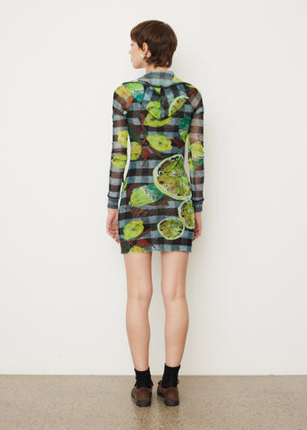 Mesh Tank Hooded Dress