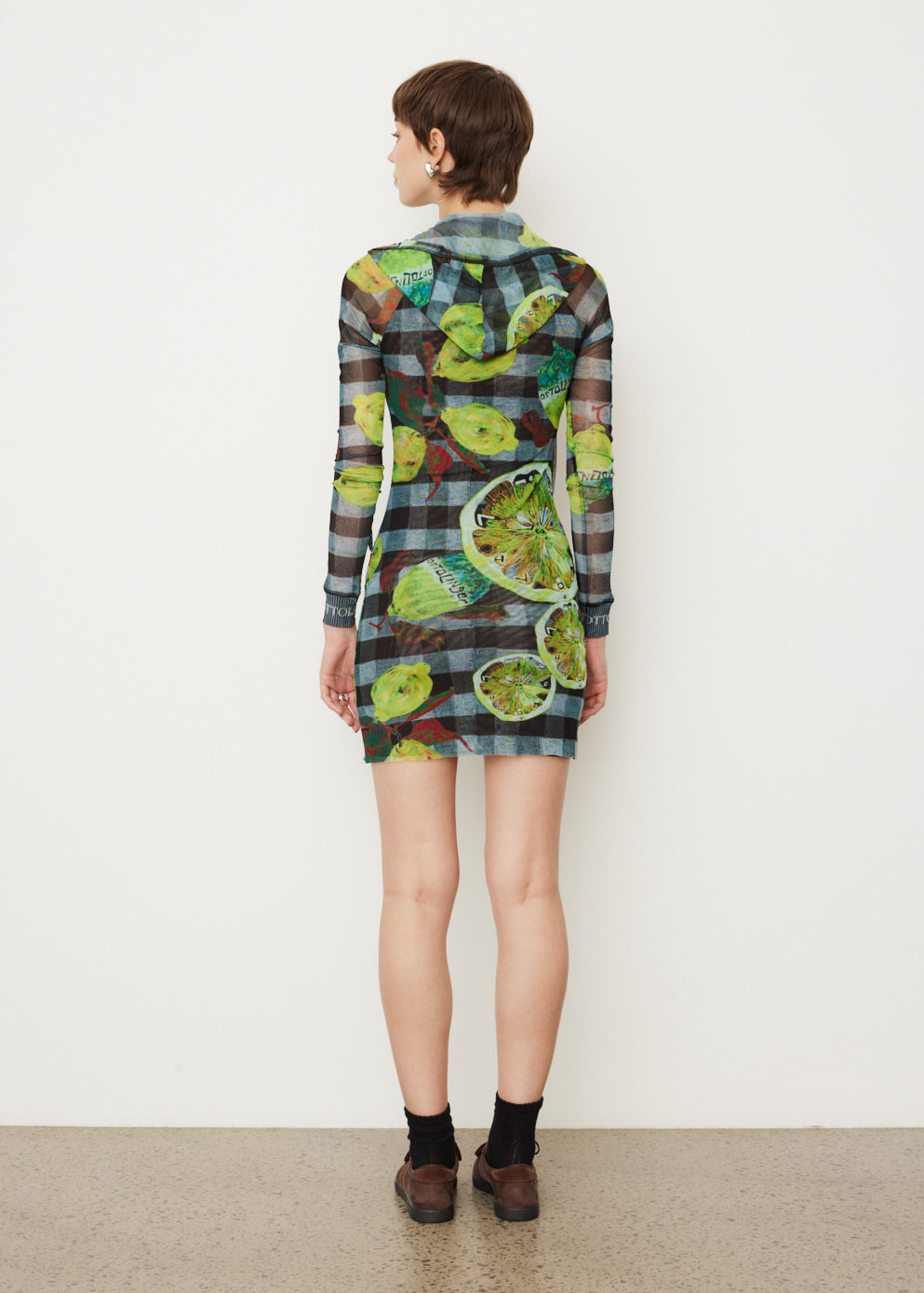 Mesh Tank Hooded Dress
