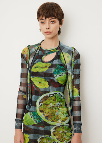 Mesh Tank Hooded Dress