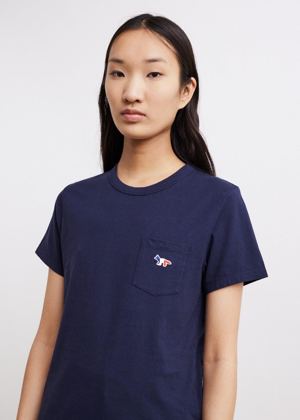 Tricolor Fox Patch Classic Pocket T-Shirt