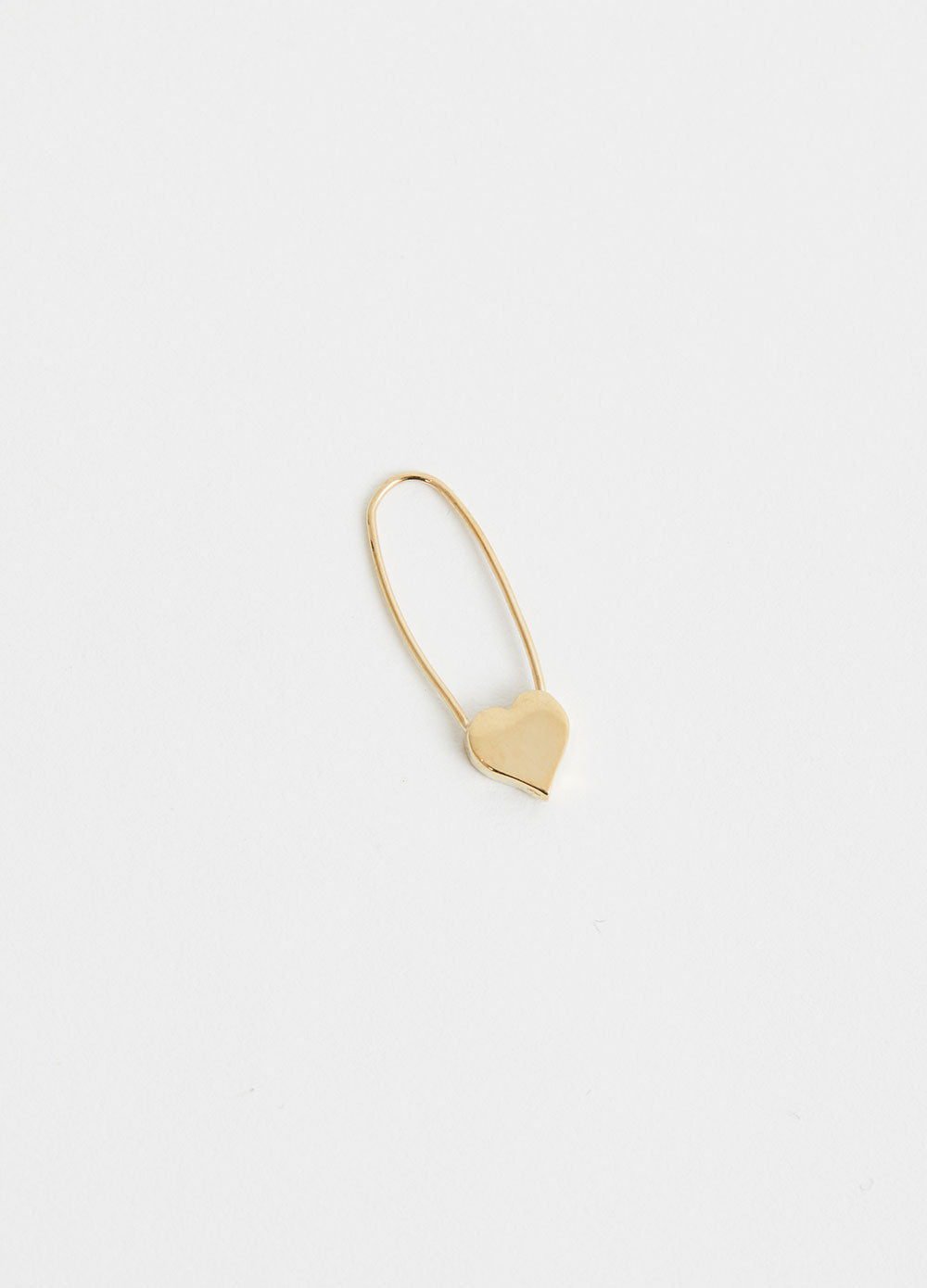 Heart Safety Pin Earring