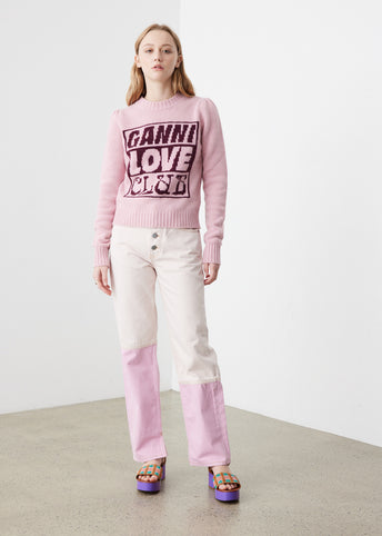 Graphic 'Love Club' Sweater