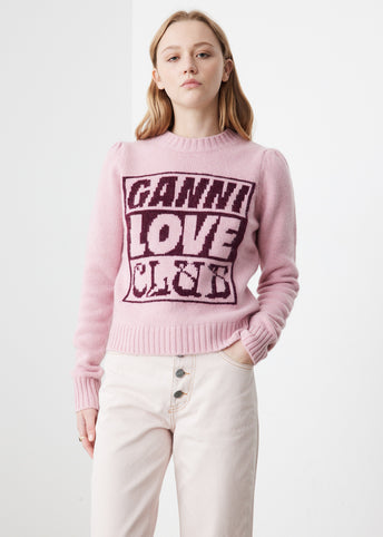Graphic 'Love Club' Sweater