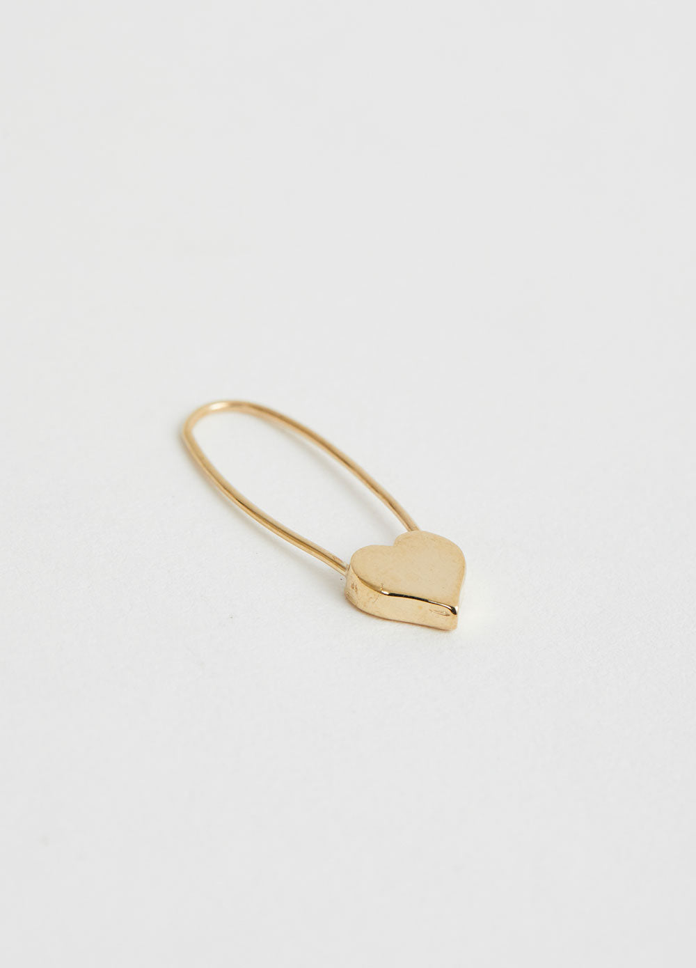 Heart Safety Pin Earring