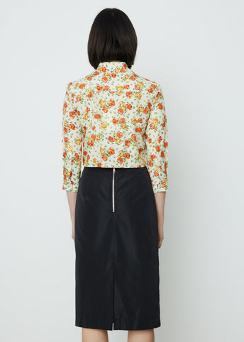 Cropped Shirt with Front Pocket