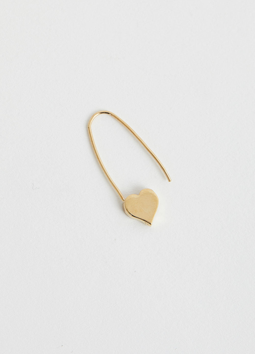 Heart Safety Pin Earring