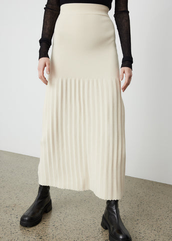 Accordion Knit Skirt