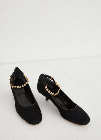 Calf-hair Kitten Heel Pumps