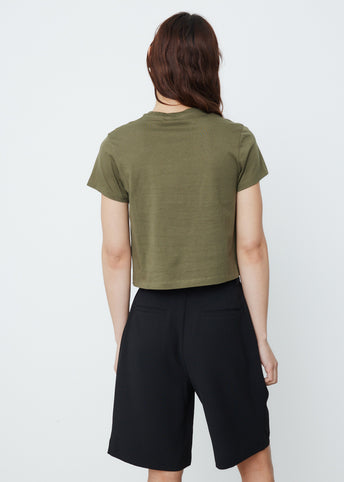 Double Fox Head Patch Cropped T-Shirt