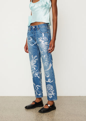 x Levi's Laurel Ashleigh Flo Rhinestone 501 Jeans