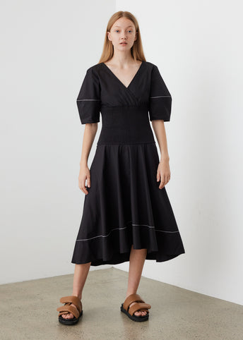 Smocked Poplin Dress