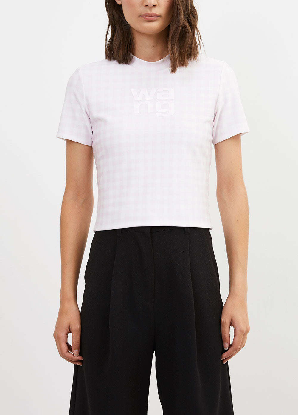 Fitted Gingham T-shirt