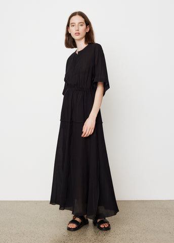 Gauze Roll Sleeve Dress