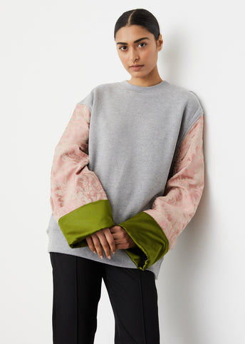 Haxo Jacquard Panelled Sweatshirt