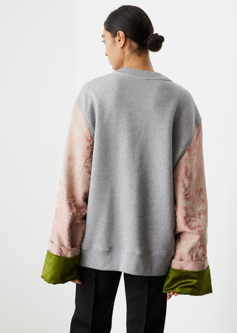 Haxo Jacquard Panelled Sweatshirt