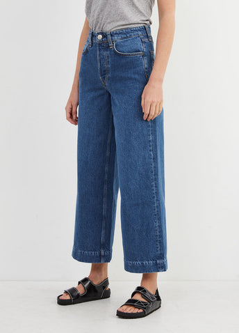 Maya High-Rise Ankle Wide-Leg Jeans