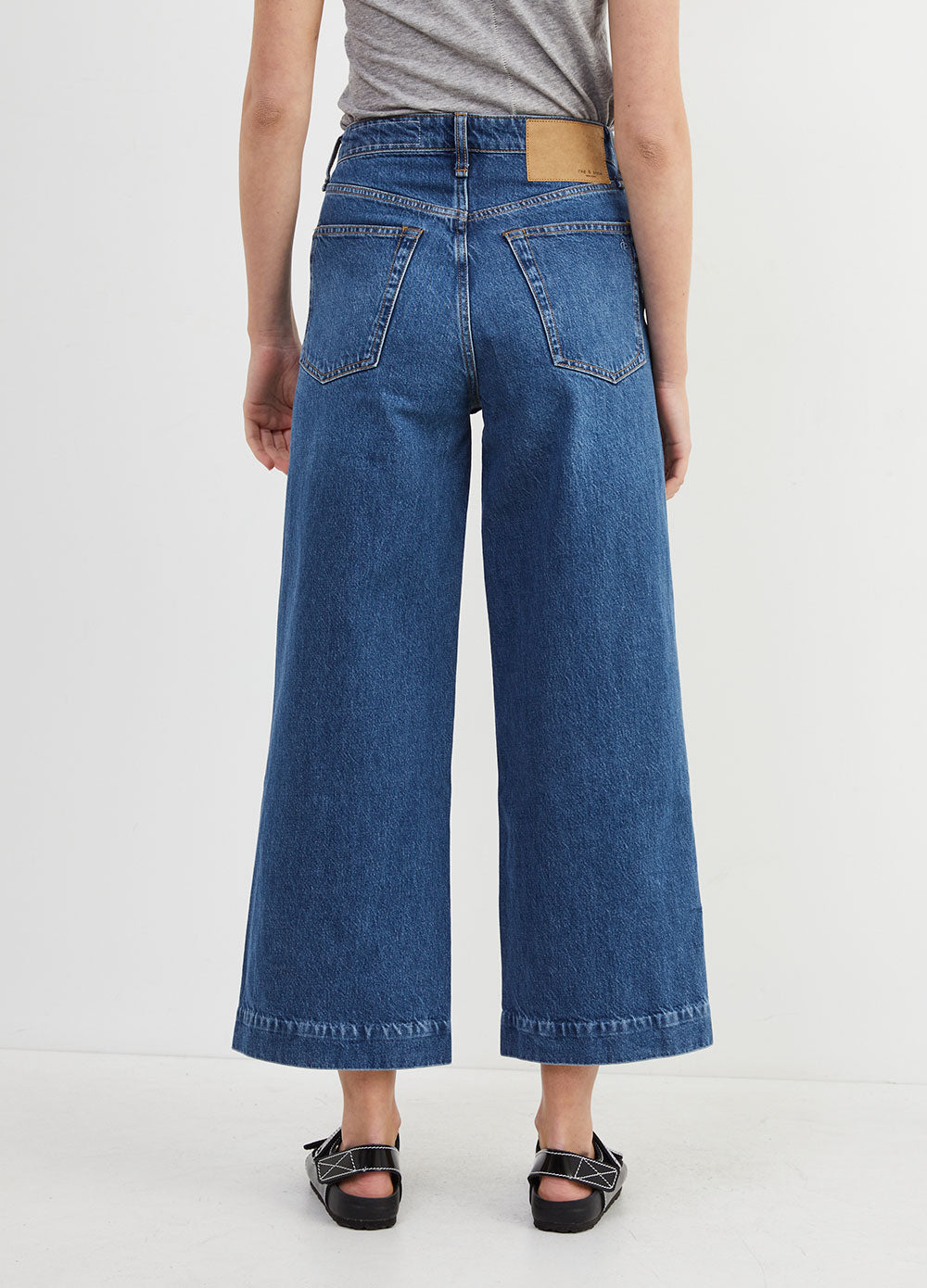 Maya High-Rise Ankle Wide-Leg Jeans