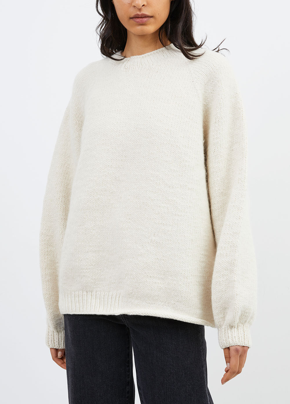 Broken Raglan Knit Sweater