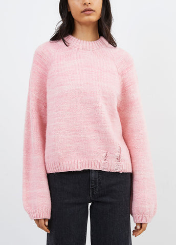 Cropped Ladder Knit Sweater