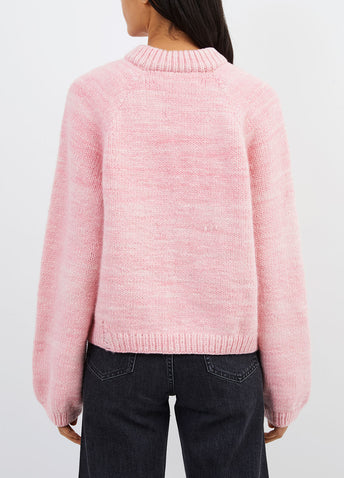 Cropped Ladder Knit Sweater