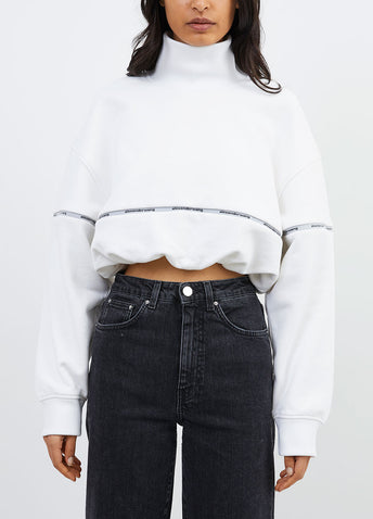 Crop Bubble Hem Sweatshirt