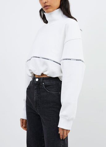 Crop Bubble Hem Sweatshirt