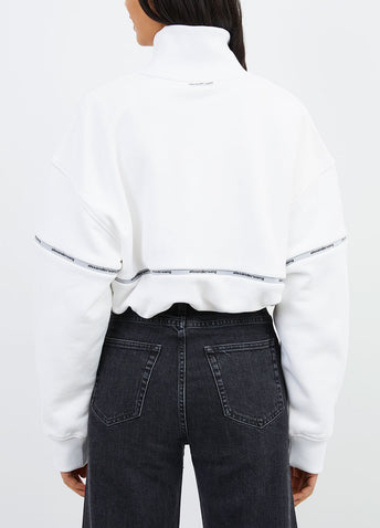 Crop Bubble Hem Sweatshirt