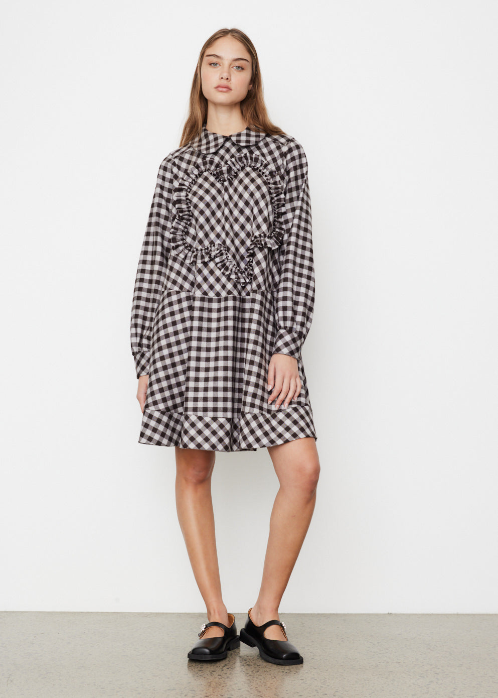 Plastron Flower Tunic Dress