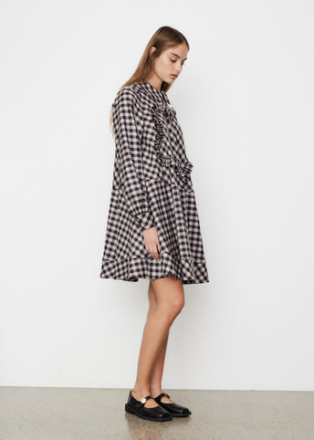 Plastron Flower Tunic Dress
