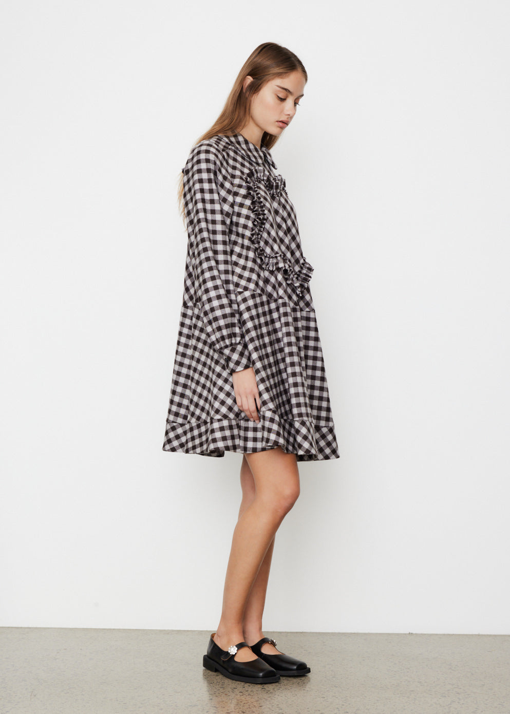 Plastron Flower Tunic Dress