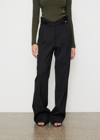 Wide Leg Tuxedo Trousers