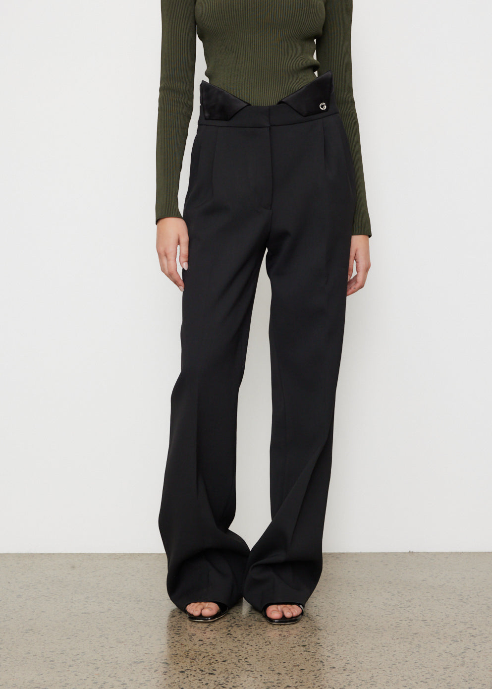 Wide Leg Tuxedo Trousers