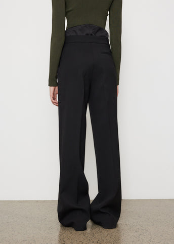 Wide Leg Tuxedo Trousers