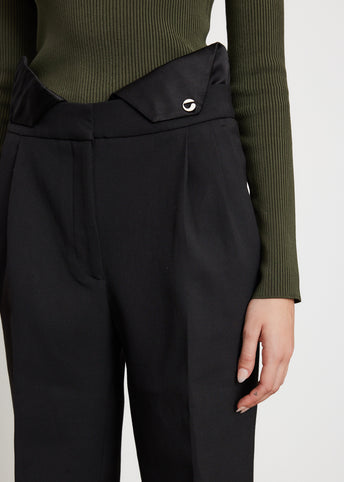 Wide Leg Tuxedo Trousers